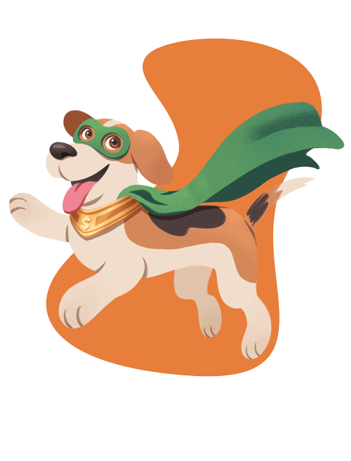 Illustration of Cash the Canine