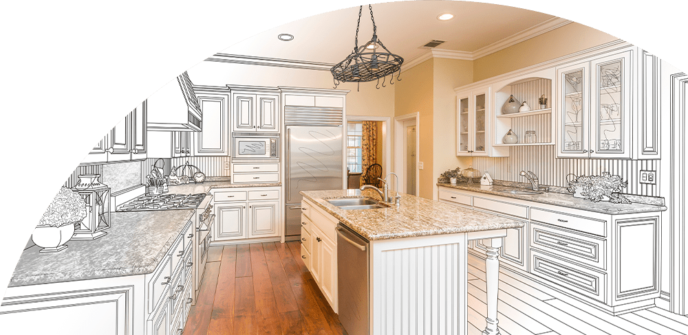 A kitchen remodel